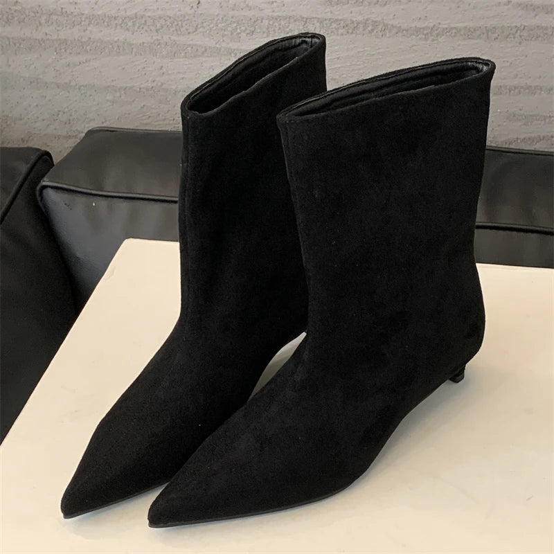 Vintage Pointed Ankle Boots