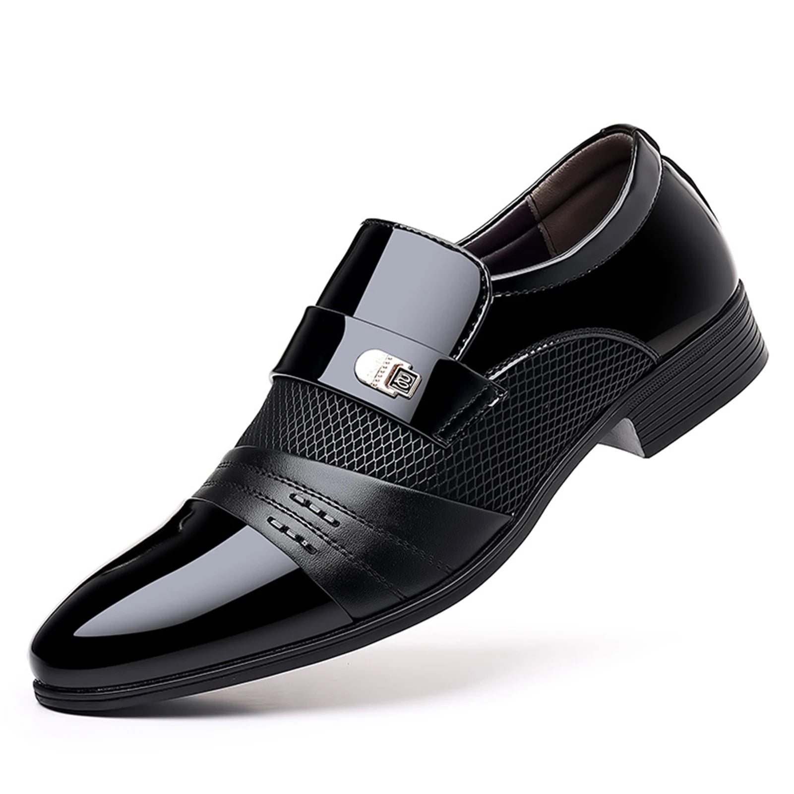 Glossy Pointed Business Shoes
