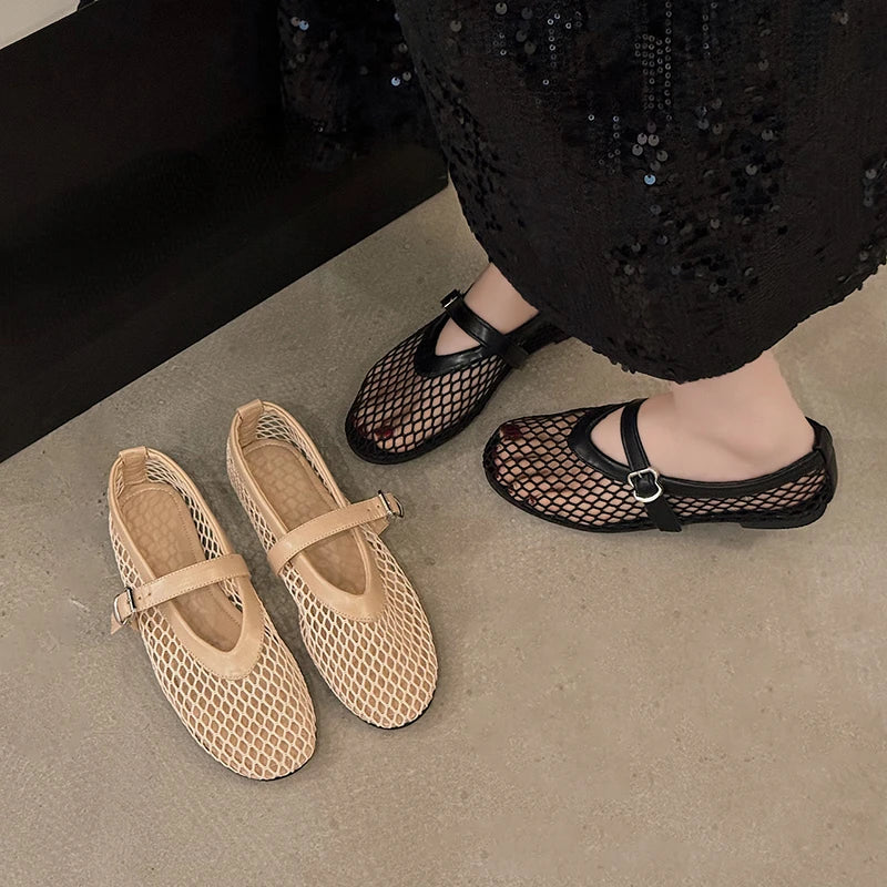 Cut-Out Mary Jane Flats