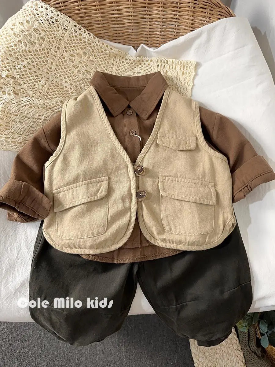 Korean Kids Cardigan Shirt