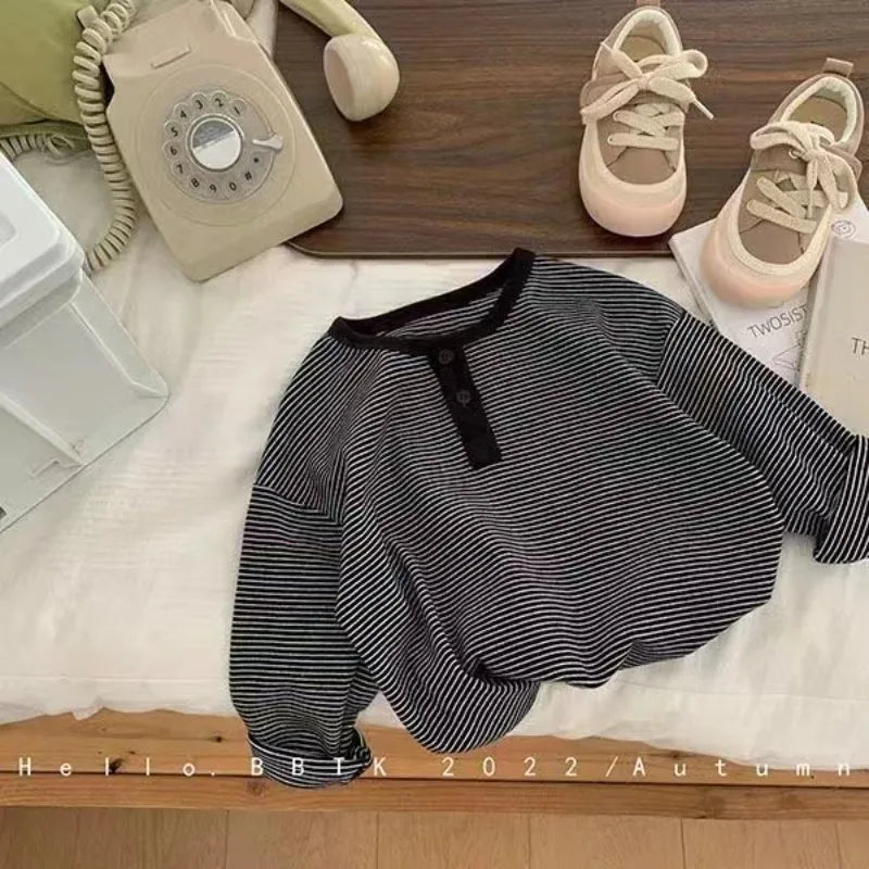 Korean Striped Kids Tee