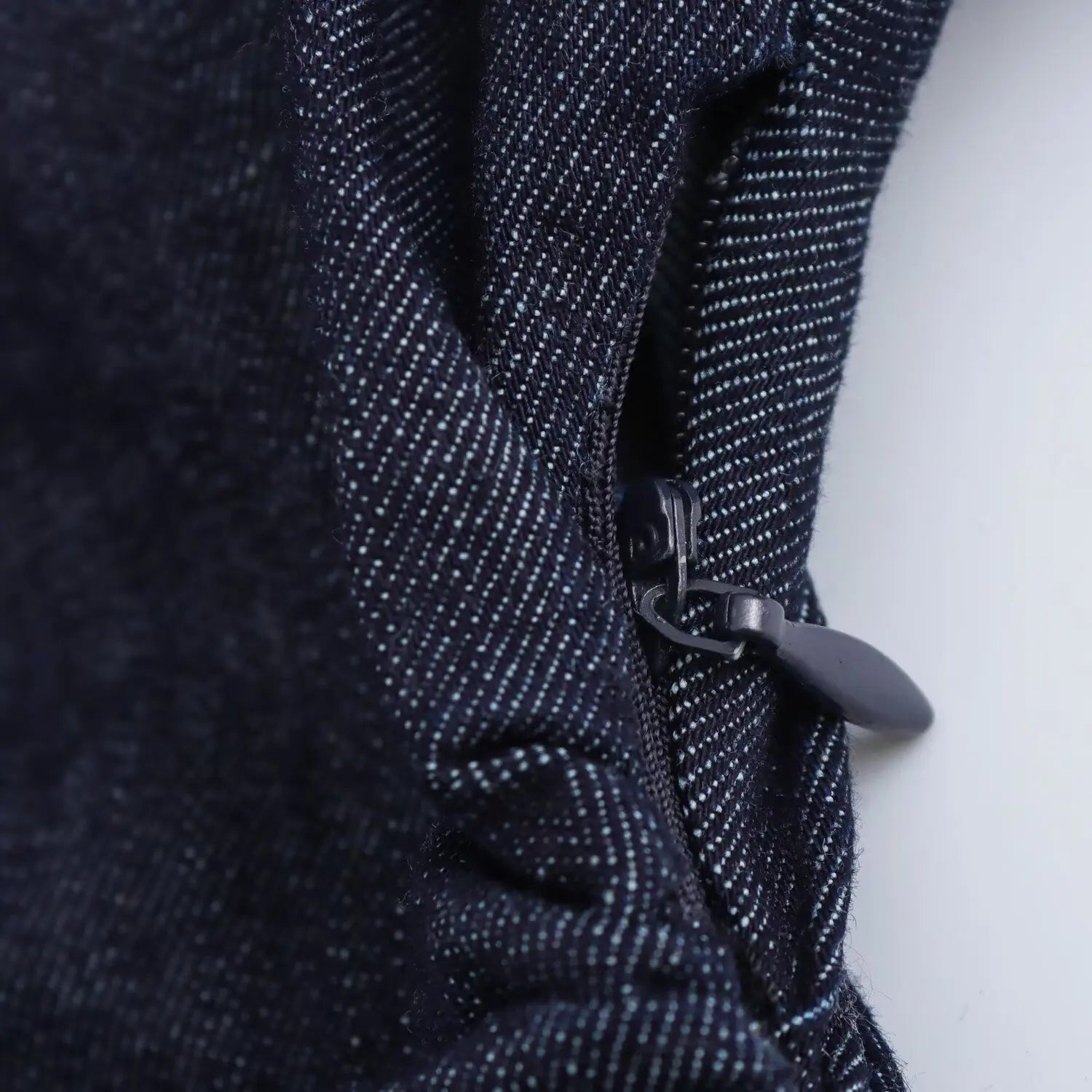 Denim Midi Dress with Lapel