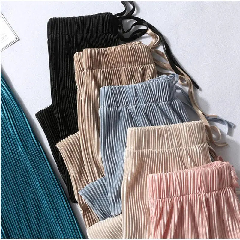 Ice Silk Wide Leg Trousers