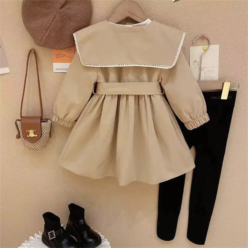 Girls Fashion Trench Coat