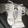 Crystal Diamond Ankle Strap Sandals