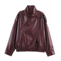 Pebble Faux Leather Moto Jacket