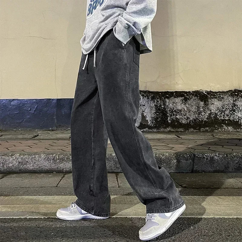 Korean Style Wide Leg Jeans