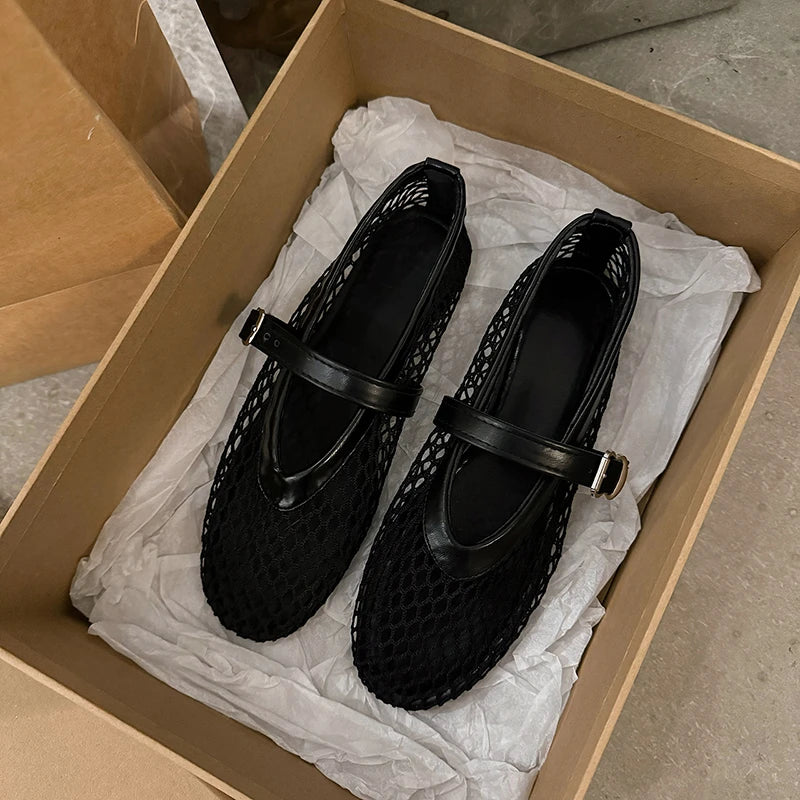 Cut-Out Mary Jane Flats