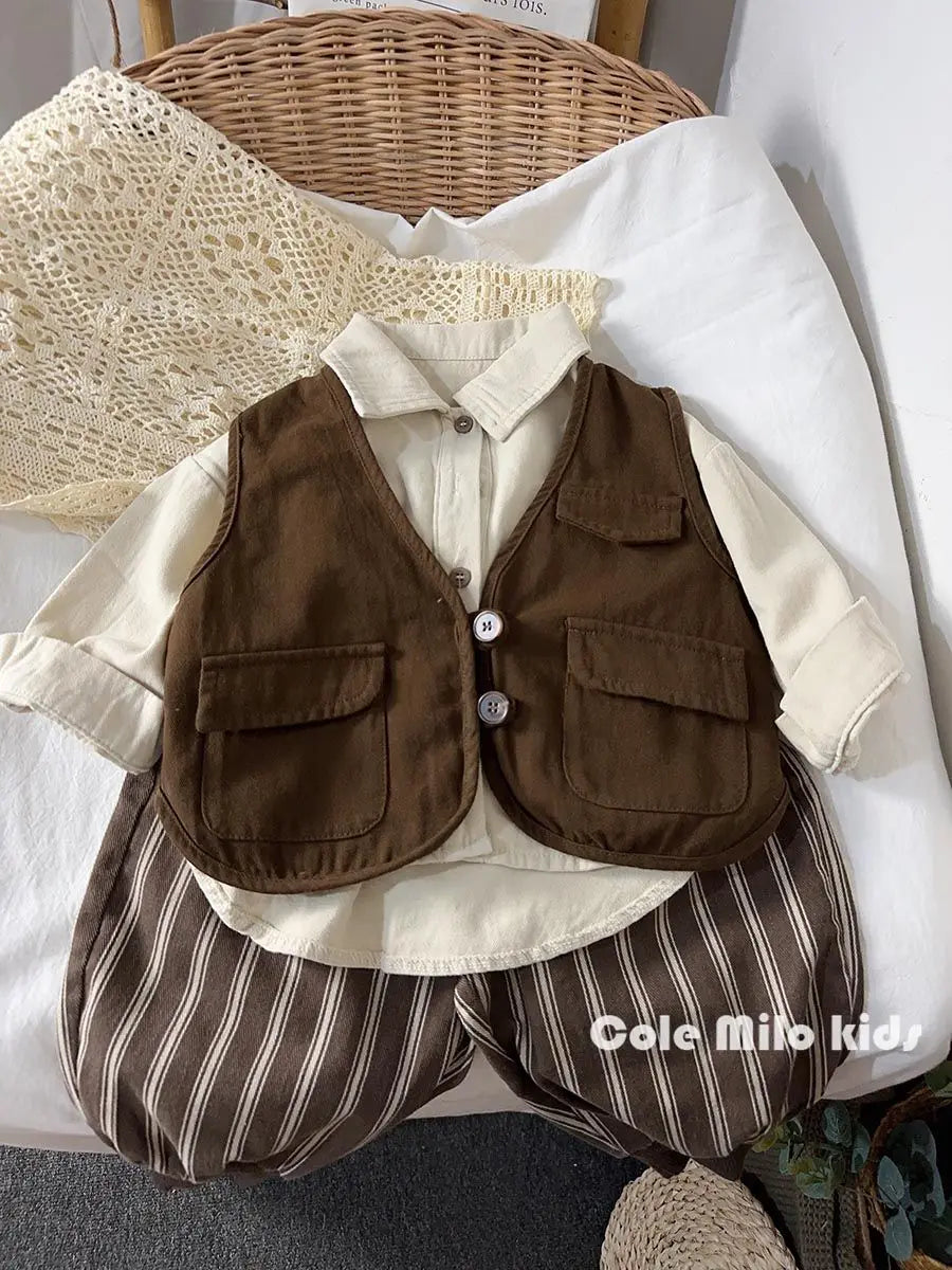 Korean Kids Cardigan Shirt