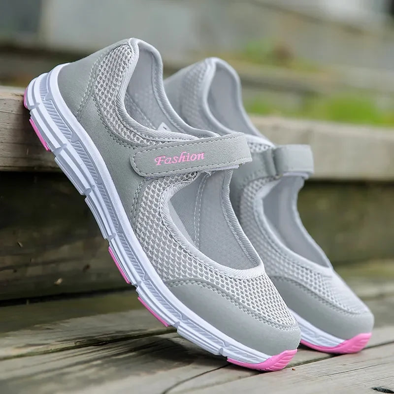 White Breathable Work Sneakers
