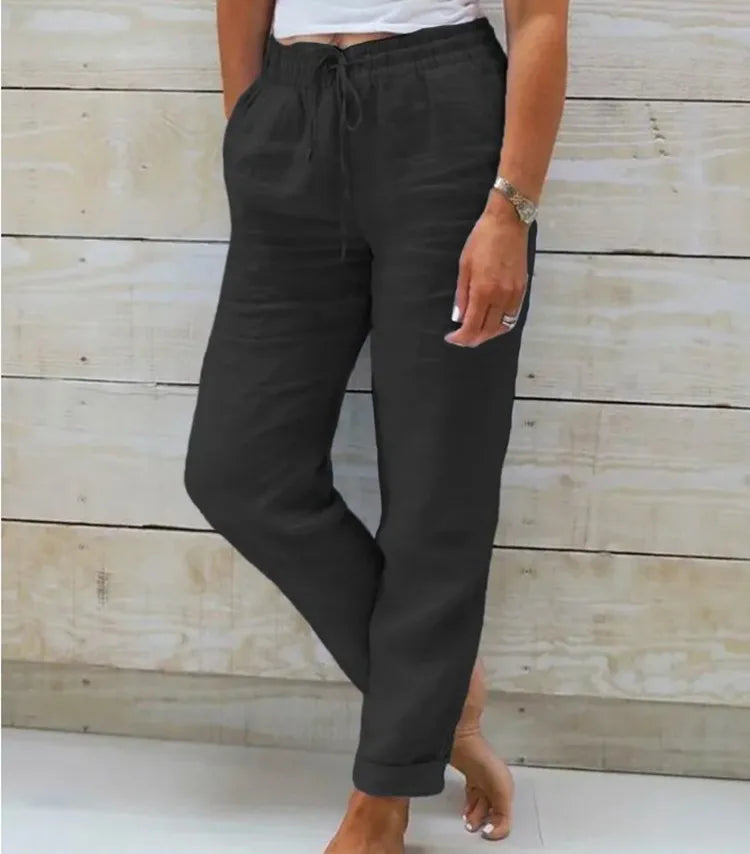 Cotton Linen Pencil Pants
