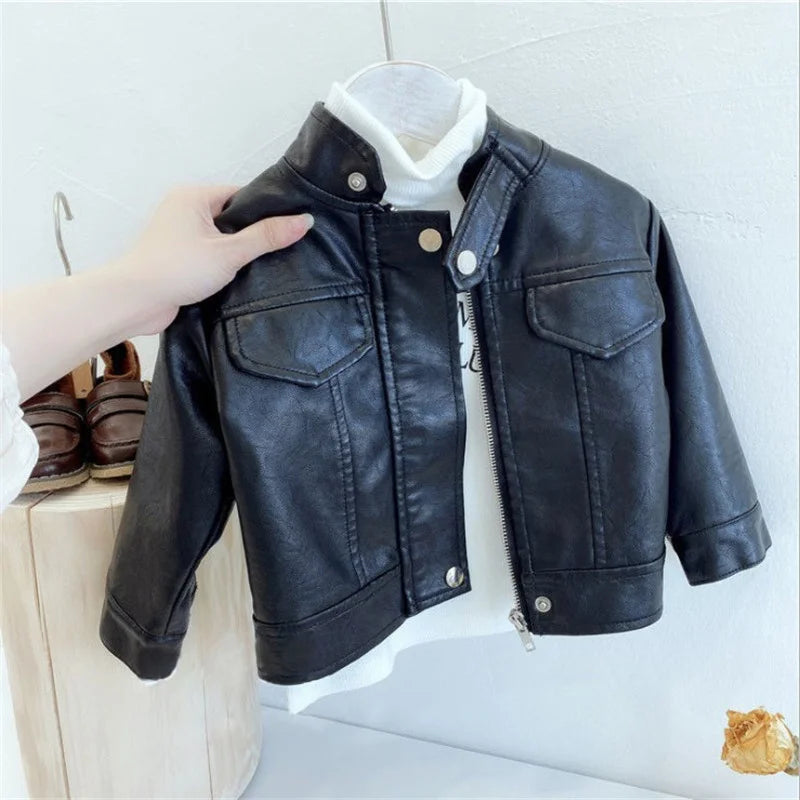 Boys Classic Leather Jacket