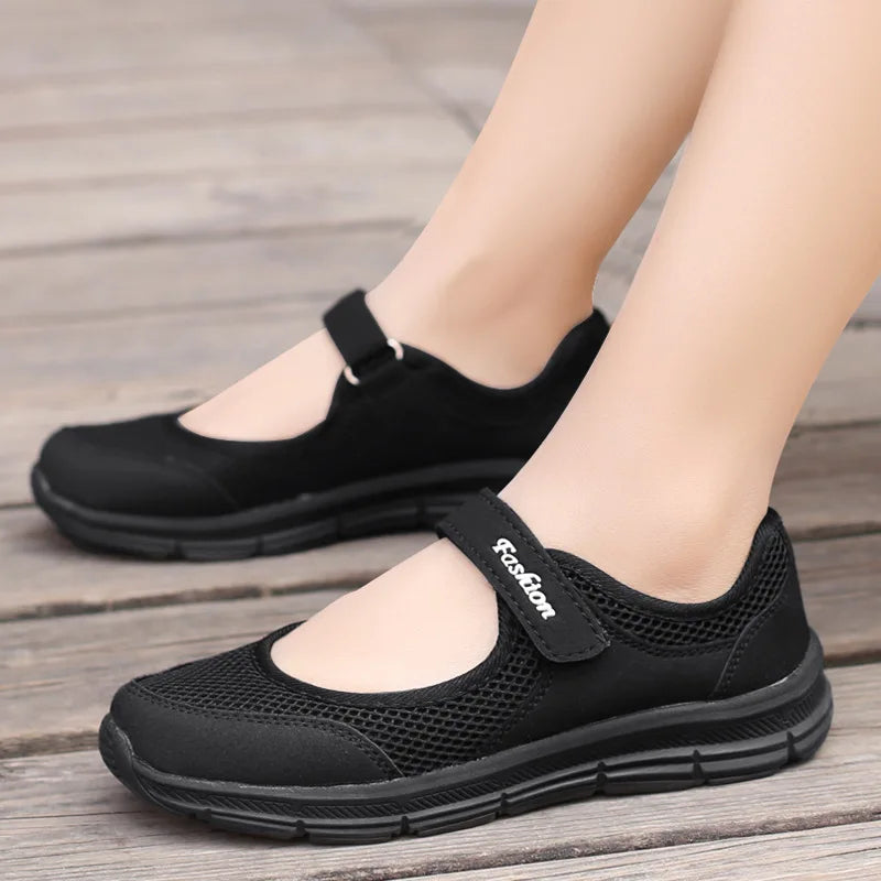 White Breathable Work Sneakers