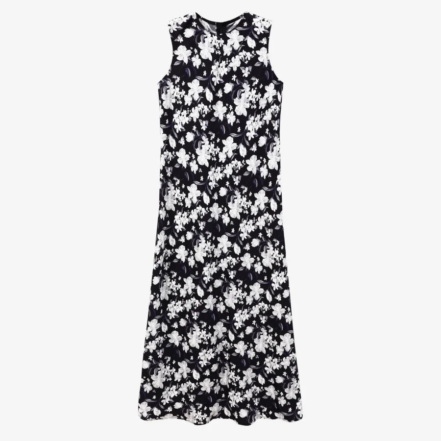 Satin Dress & Knitted Top Set
