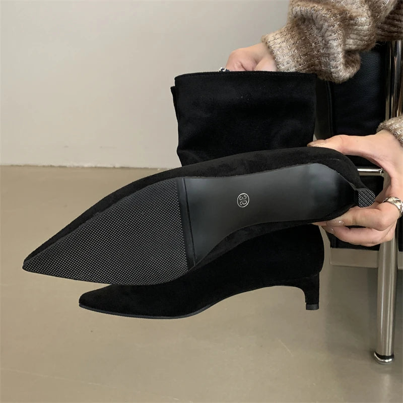 Vintage Pointed Ankle Boots