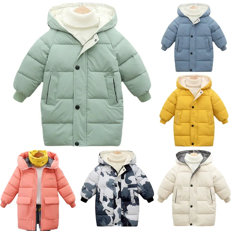 Cotton-Padded Parka Coat