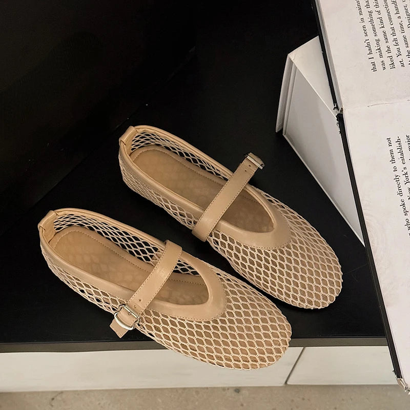 Cut-Out Mary Jane Flats