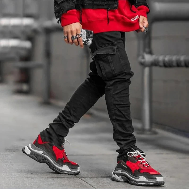 Men's Cargo Denim Jeans