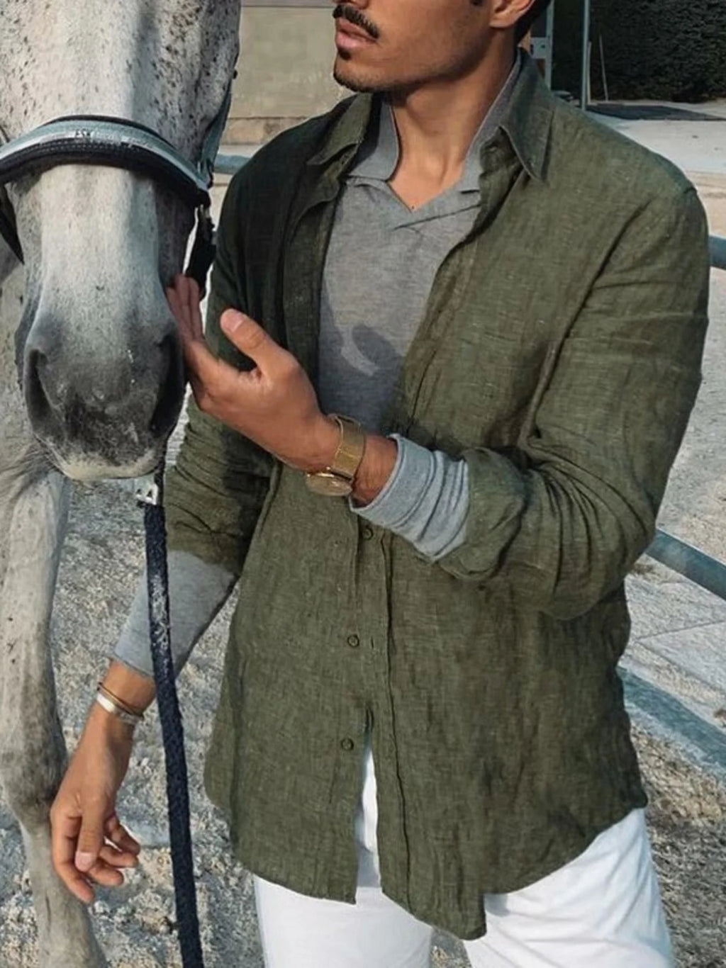 Casual Lapel Cardigan Shirt