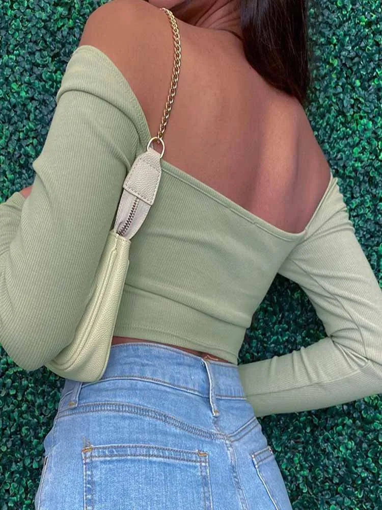 Ribbed Backless Crop Top