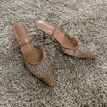 Rhinestone High Heel Sandals