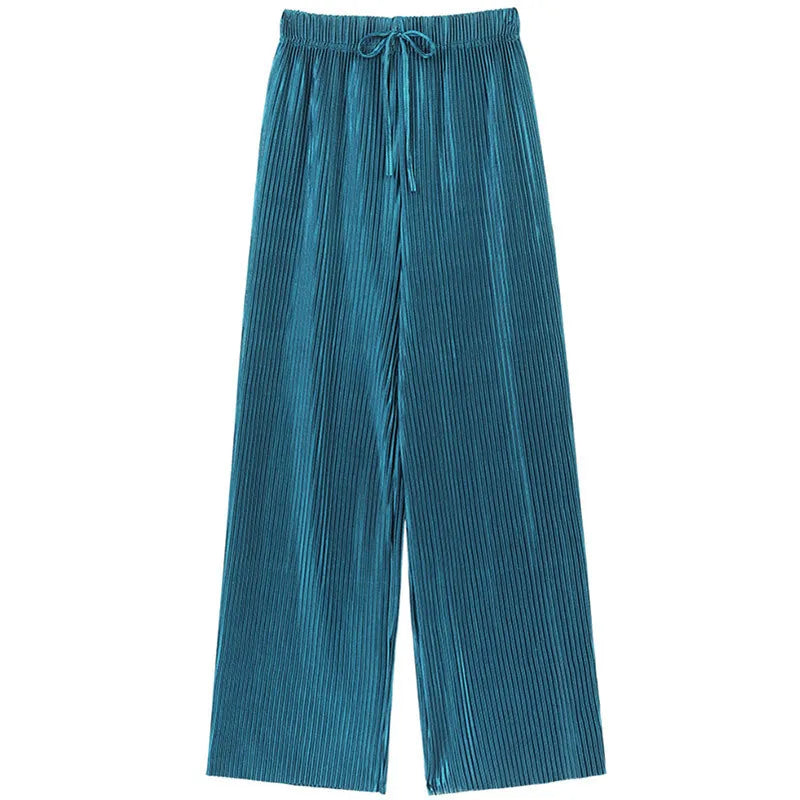Ice Silk Wide Leg Trousers