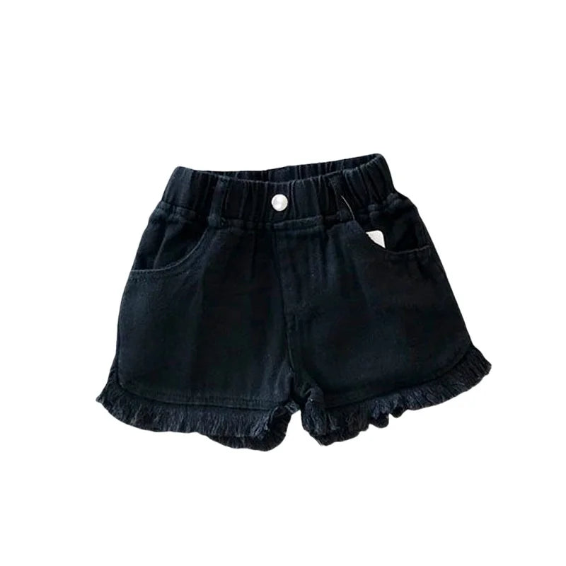 Girls Ruffle Cotton Shorts