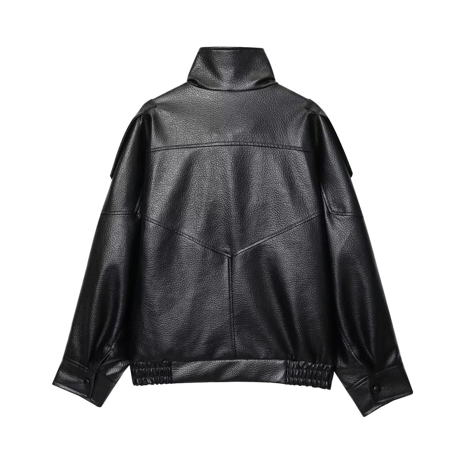 Chic Black Faux Leather Jacket