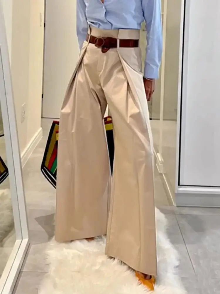 High Waist Wide Leg Trousers