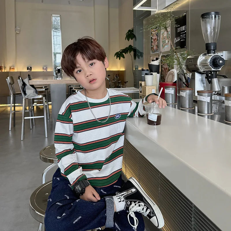 Striped Cotton Kids Tee