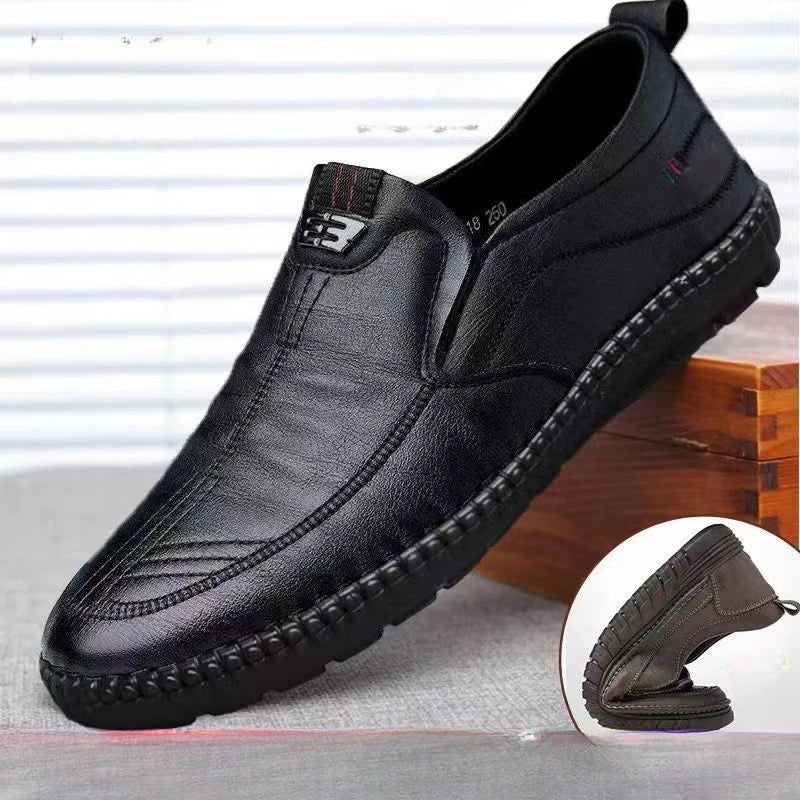 Non-Slip Leather Loafers