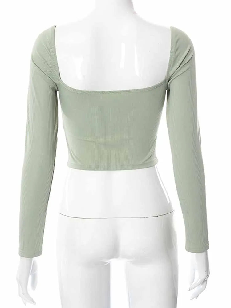 Ribbed Backless Crop Top