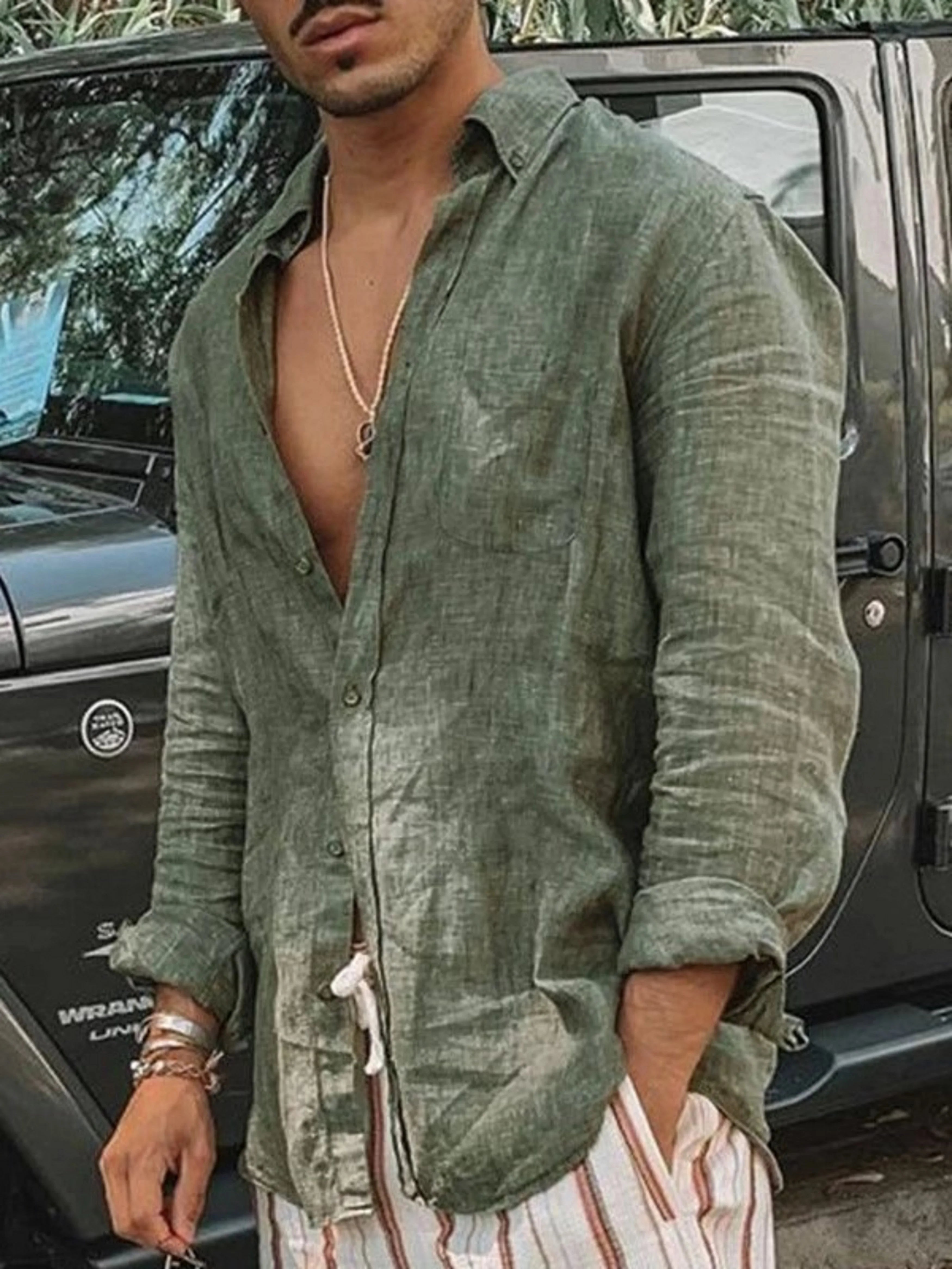 Casual Lapel Cardigan Shirt