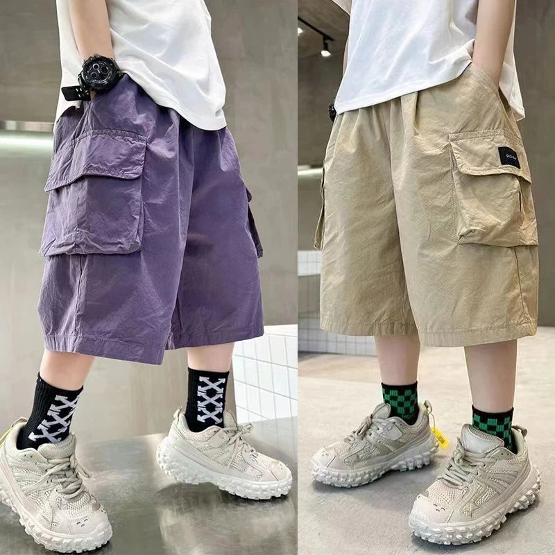 Boys Summer Shorts with Big Pockets