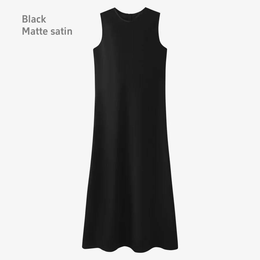 Satin Dress & Knitted Top Set