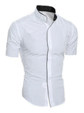 Stand-Up Collar Casual Shirt