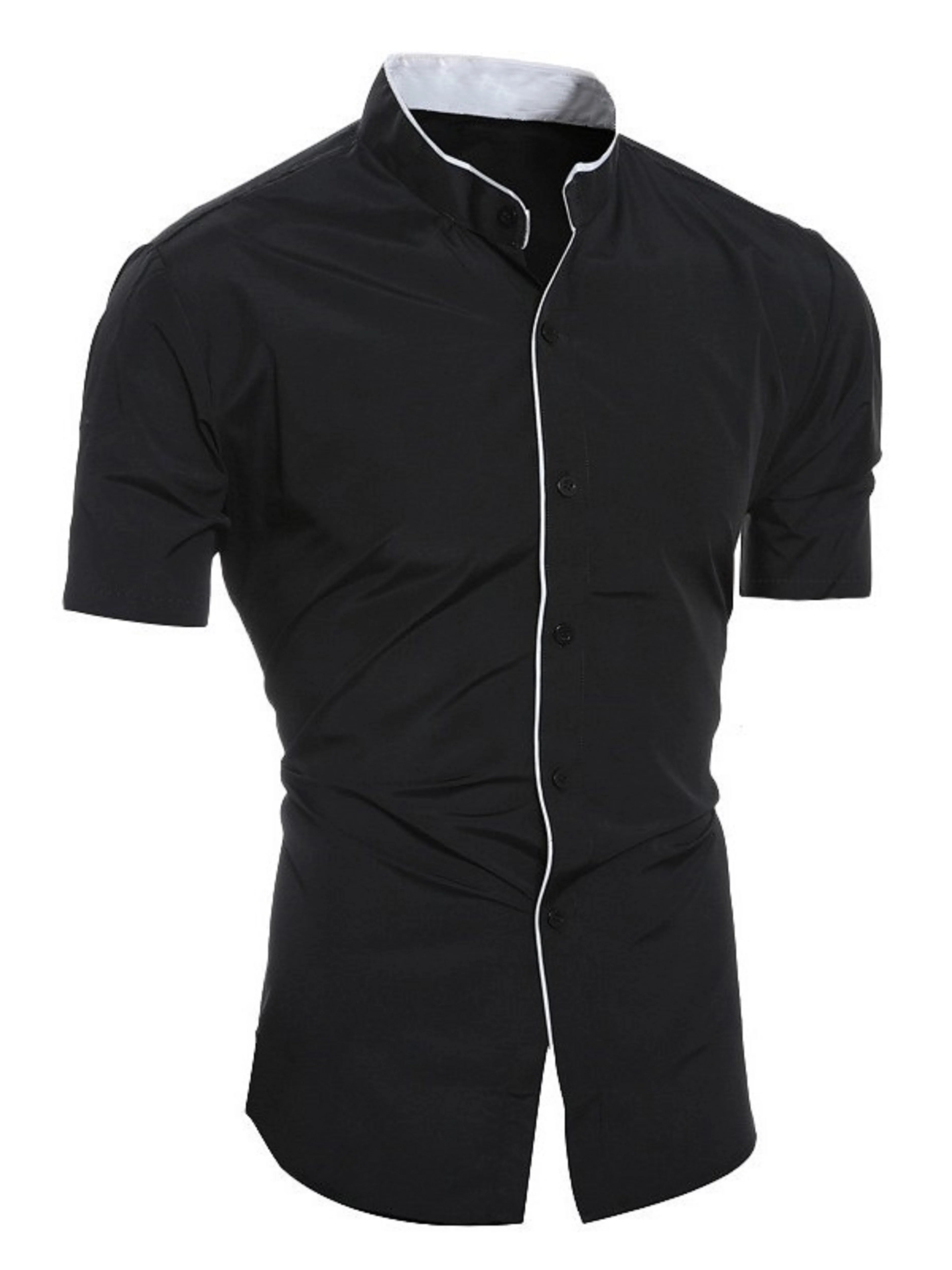 Stand-Up Collar Casual Shirt