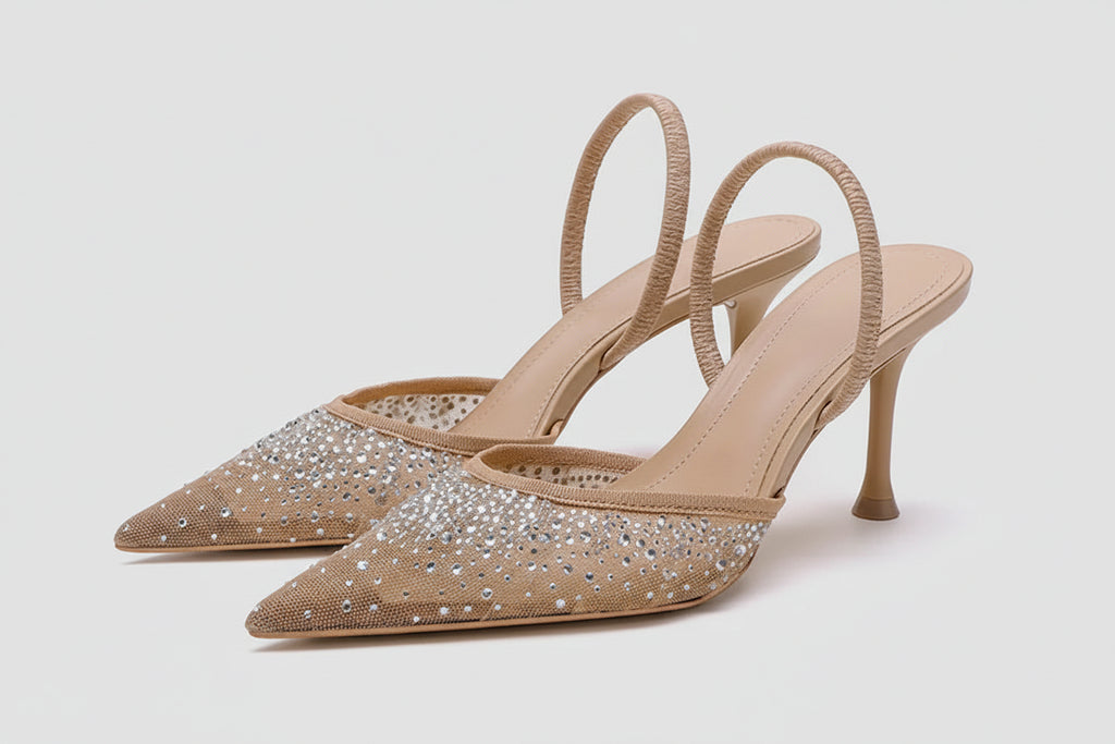 Rhinestone High Heel Sandals