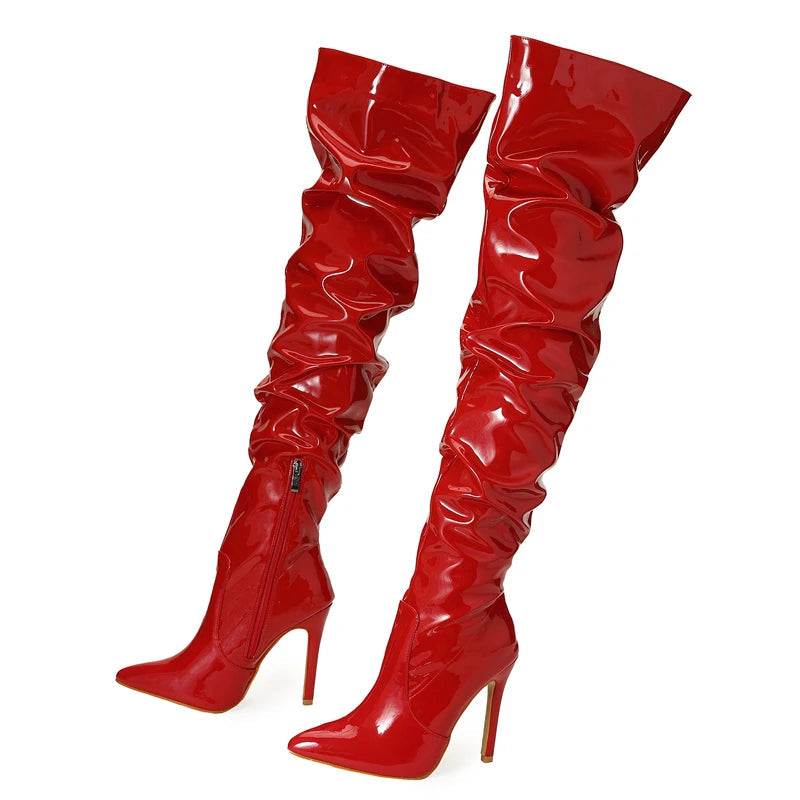 Red Over-The-Knee Boots