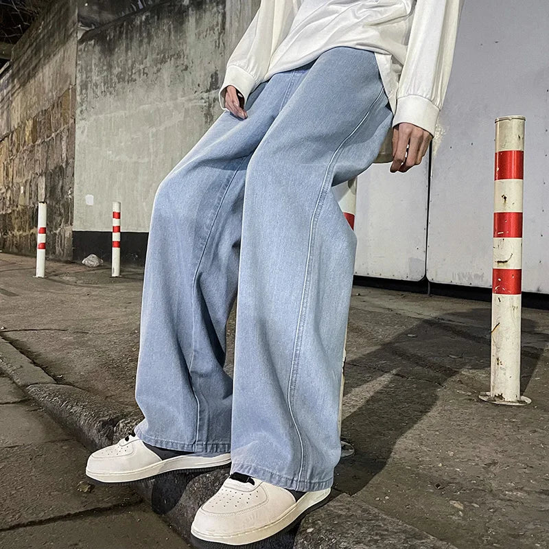 Korean Style Wide Leg Jeans