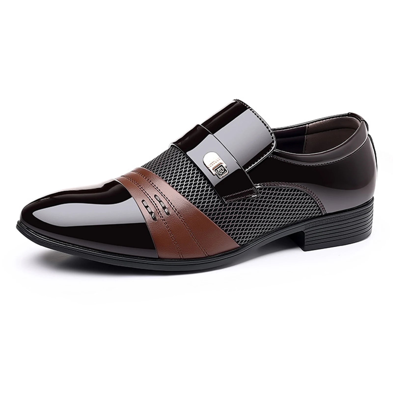 Glossy Pointed Business Shoes