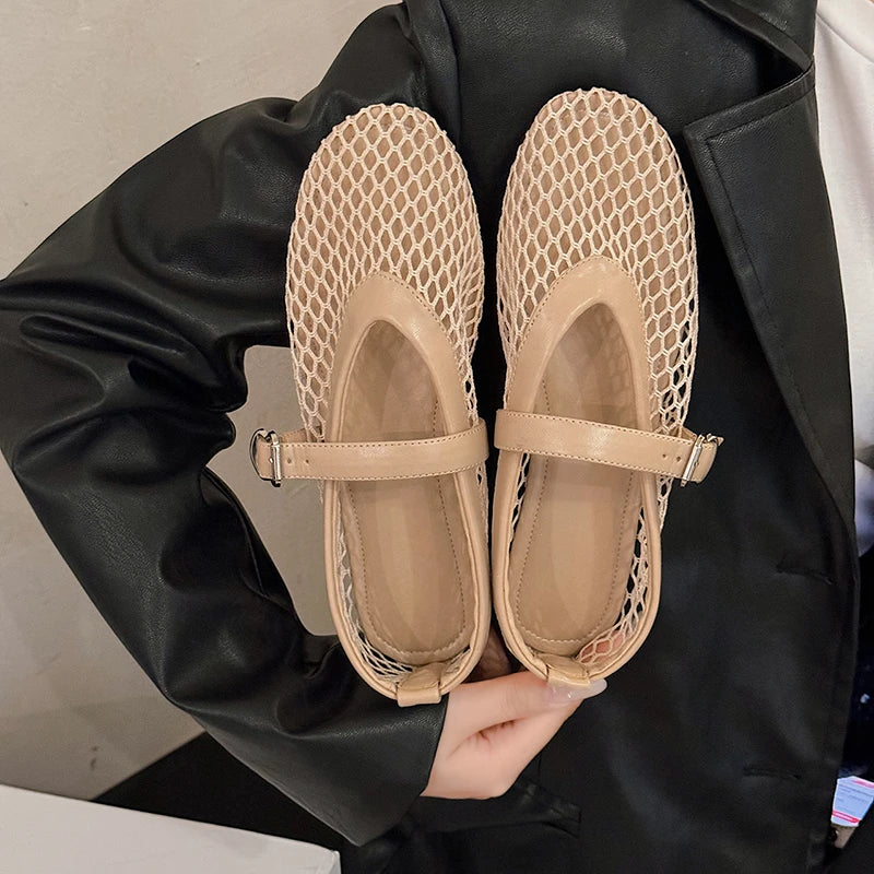 Cut-Out Mary Jane Flats