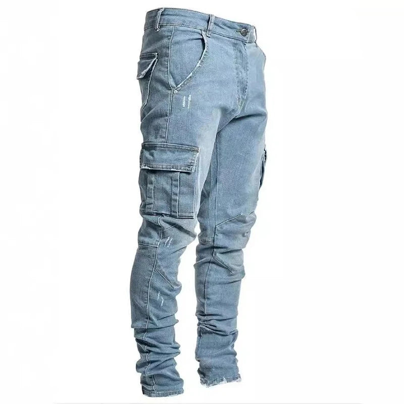 Men's Cargo Denim Jeans