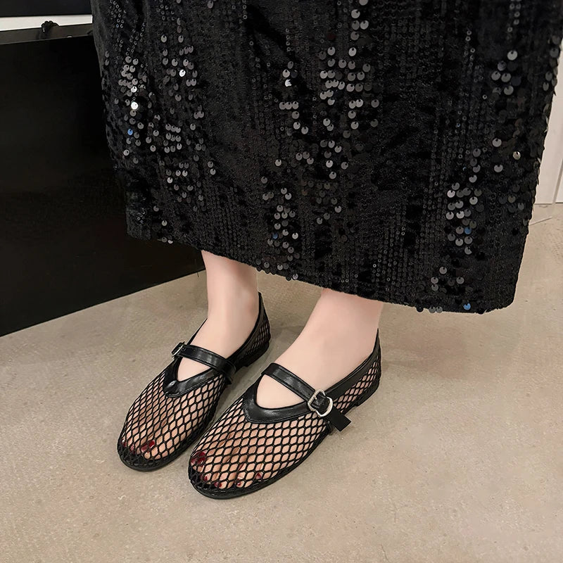 Cut-Out Mary Jane Flats