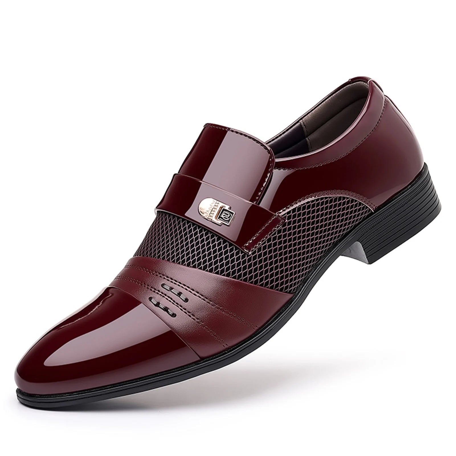 Glossy Pointed Business Shoes