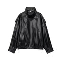 Chic Black Faux Leather Jacket